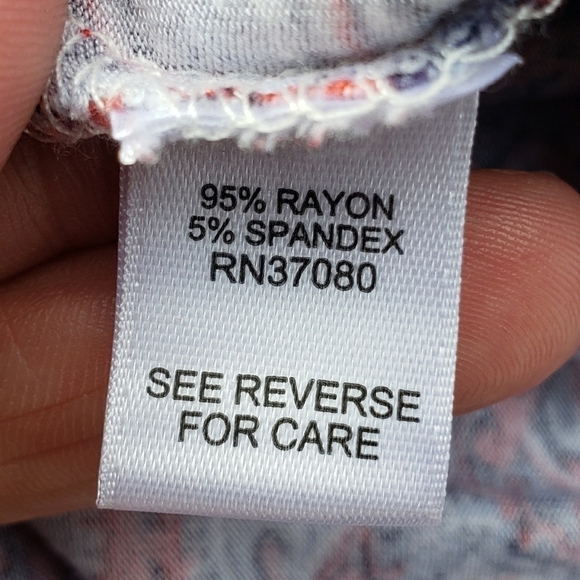 CATO Long Maxi Paisley Pattern Multicolored Skirt No Slit 18/20 W Modest Pretty - Picture 4 of 5